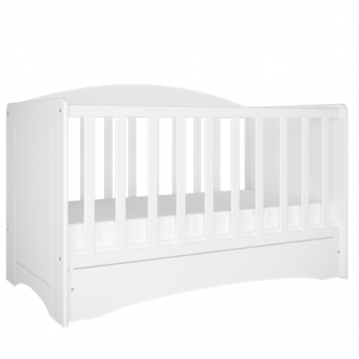 Kocot Kids Spjälsäng - Classic 1 Vit - Med Låda 124x66 Cm