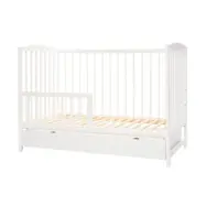 Little Louie Stella Spjälsäng med sängbräda och låda (Vit)
