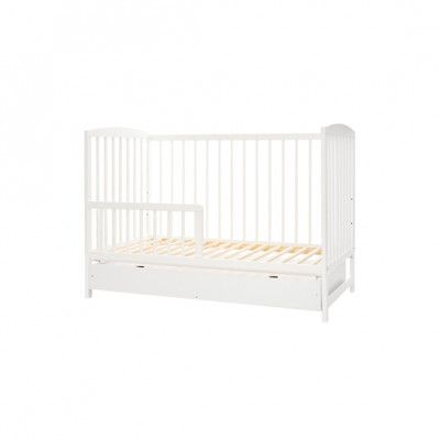 Little Louie Stella Spjälsäng med sängbräda och låda (Vit)