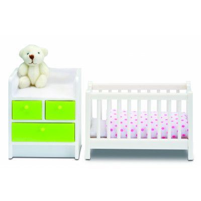 Lundby Småland Spjälsäng + skötbord