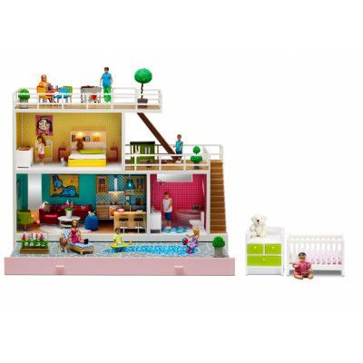 Lundby, Dockskåp Holiday + Spjälsäng&Skötbord