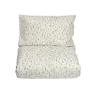 Mini Dreams påslakanset spjälsäng, blomsteräng sand