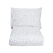 Mini Dreams påslakanset spjälsäng, blomsteräng vit