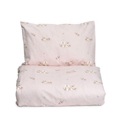 Mini Dreams påslakanset spjälsäng, bunny rosa