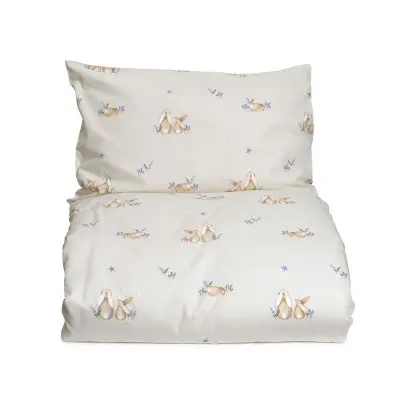 Mini Dreams påslakanset spjälsäng, bunny sand