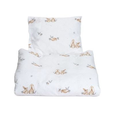 Mini Dreams påslakanset spjälsäng, bunny vit
