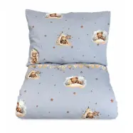 Mini Dreams påslakanset spjälsäng, cute bears blå