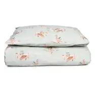 Mini Dreams påslakanset spjälsäng, flying friends grön