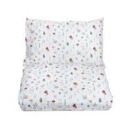 Mini Dreams påslakanset spjälsäng, lilla snigel vit