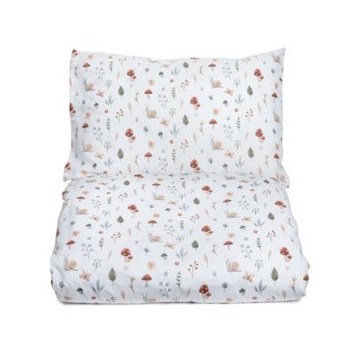 Mini Dreams påslakanset spjälsäng, lilla snigel vit