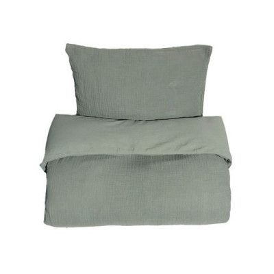 Mini Dreams påslakanset spjälsäng, little wave dark green