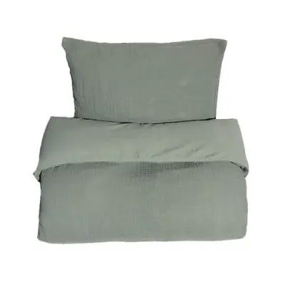 Mini Dreams påslakanset spjälsäng, little wave dark green