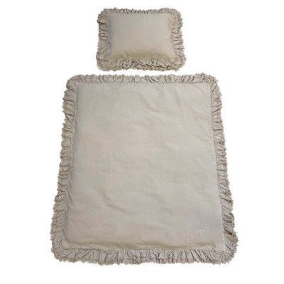 Mini Dreams påslakanset spjälsäng, vintage volang khaki