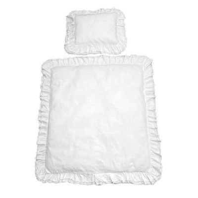 Mini Dreams påslakanset spjälsäng, vintage volang vit