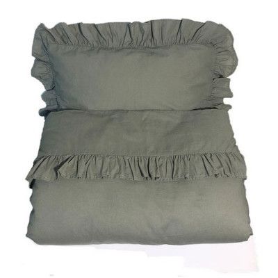 Mini Dreams påslakanset spjälsäng, volang grön