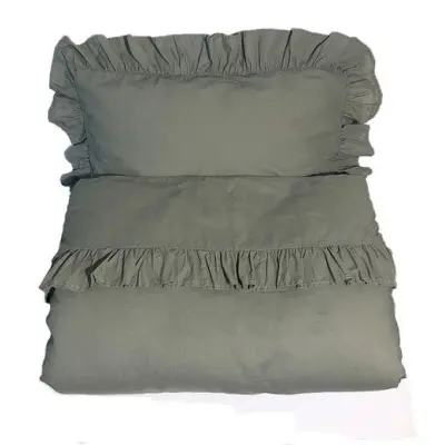 Mini Dreams påslakanset spjälsäng, volang grön