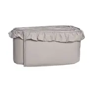 Mini Dreams spjälskydd med volang till spjälsäng, grå