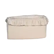 Mini Dreams spjälskydd med volang till spjälsäng, sand