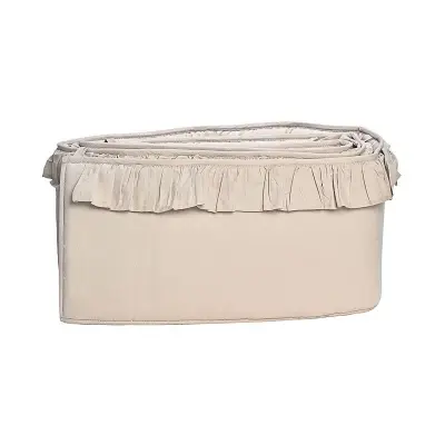 Mini Dreams spjälskydd med volang till spjälsäng, sand