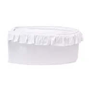 Mini Dreams spjälskydd med volang till spjälsäng, vit