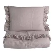 NG Baby påslakanset spjälsäng, MOOD dusty pink, MOOD volang dusty pink