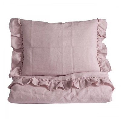 NG Baby påslakanset spjälsäng, MOOD volang rose, MOOD volang rose