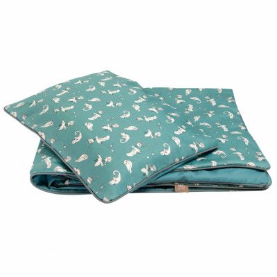 NG Baby, Påslakan Spjälsäng Fairy Petrol 110x130 cm