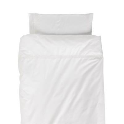 NG Baby påslakanset spjälsäng, vit spets, Vit spets