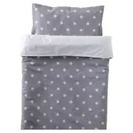 NG Baby påslakanset spjälsäng, big star grå, Big star grå