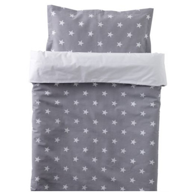 NG Baby påslakanset spjälsäng, big star grå, Big star grå