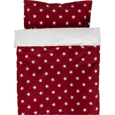 NG Baby påslakanset big star röd, spjälsäng