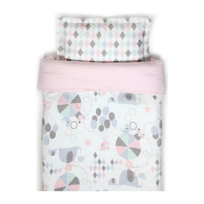 NG Baby påslakanset spjälsäng, circus rosa, Circus rosa