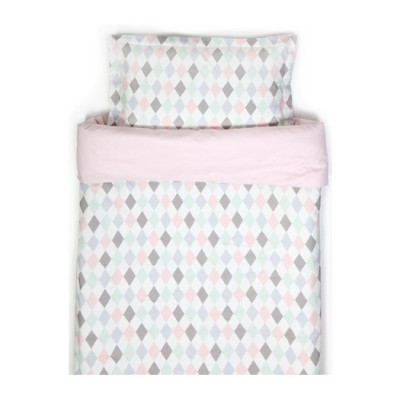 NG Baby påslakanset spjälsäng, harlequin rosa, Harlequin rosa