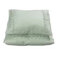 NG Baby påslakanset MOOD spets, sage green spjälsäng