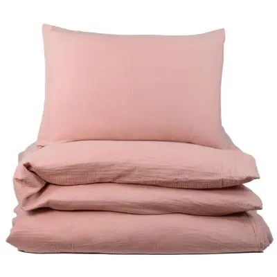 NG Baby påslakanset muslin dusty rose, spjälsäng