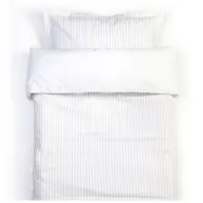 NG Baby påslakanset spjälsäng, rand grå sensitive, Rand grå sensitive