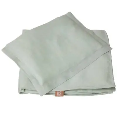 NG Baby - Påslakanset Spjälsäng Sage Grön