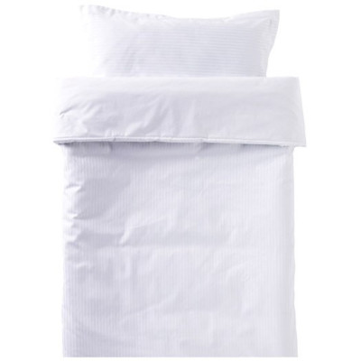 NG Baby påslakanset spjälsäng, vit rand, Vit rand