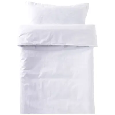 NG Baby påslakanset spjälsäng, vit rand, Vit rand