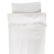 NG Baby påslakanset spjälsäng, vit spets med volang, Vit spets med volang