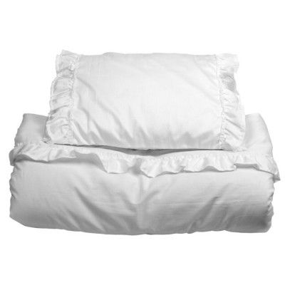 NG Baby Påslakanset Volang Spjälsäng (Vit)