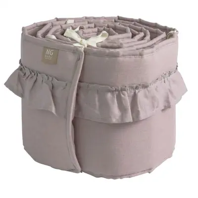 NG Baby spjälskydd MOOD spjälsäng, volang dusty pink, Volang dusty pink