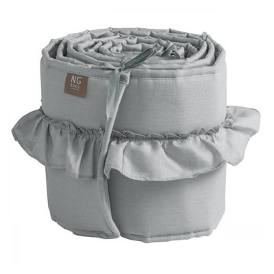 NG Baby spjälskydd MOOD spjälsäng, volang light grey, Volang light grey