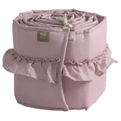 NG Baby spjälskydd MOOD spjälsäng, volang rose, Volang rose