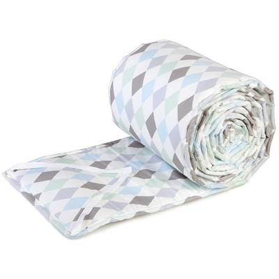 NG Baby spjälskydd spjälsäng, harlequin blå