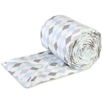 NG Baby spjälskydd spjälsäng, harlequin blå