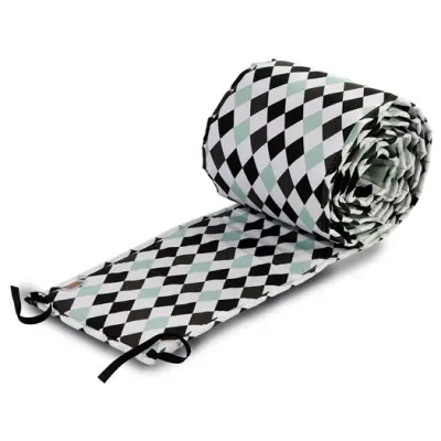 NG Baby spjälskydd spjälsäng, harlequin black, Harlequin black