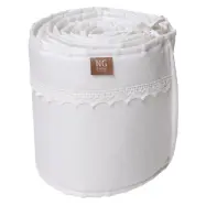 NG Baby spjälskydd spjälsäng, MOOD spets vit