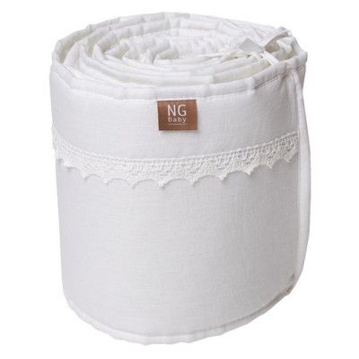 NG Baby spjälskydd spjälsäng, MOOD spets vit