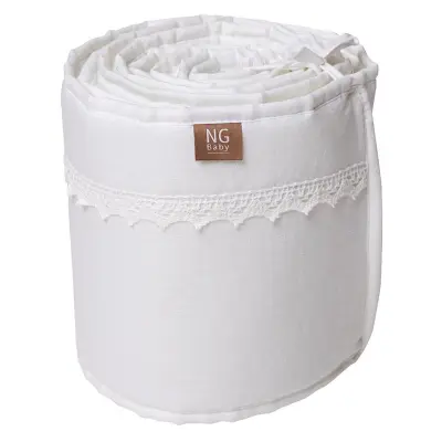 NG Baby spjälskydd spjälsäng, MOOD spets vit